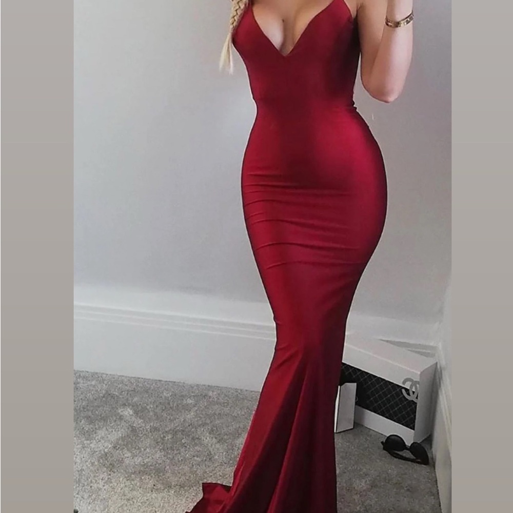 Elegant Red Evening Gown